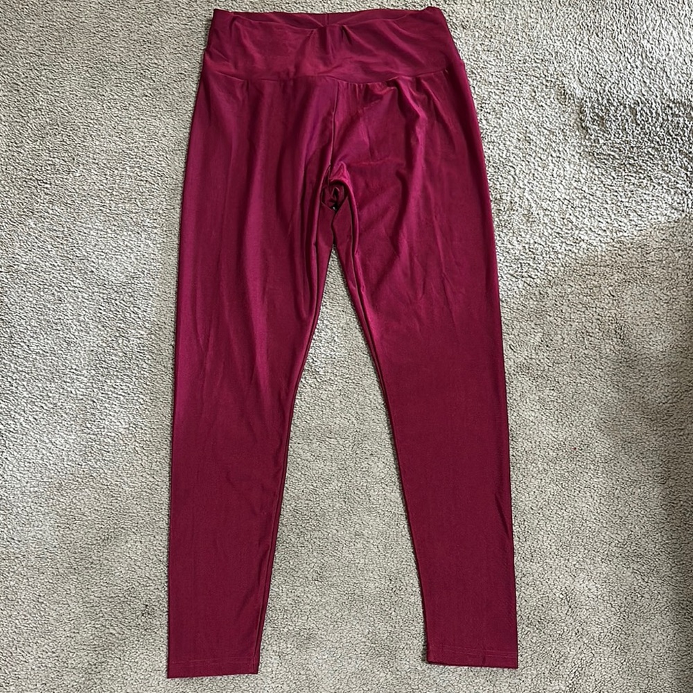 SHEIN Red High-Rise Leggings with Stretchy Fit NWOT